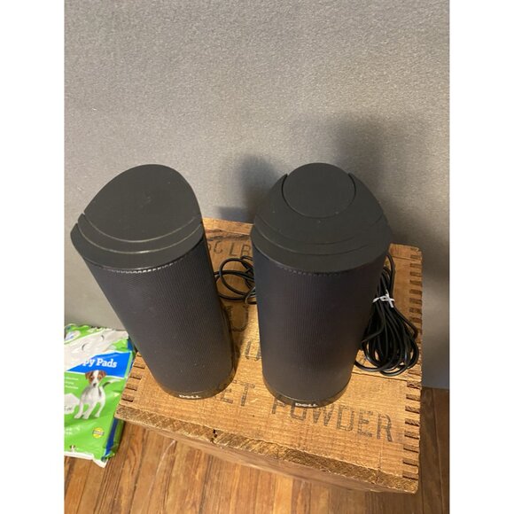 7" AX210 Set of Dell Black Computer Speakers Wired GUC Works - Picture 3 of 6